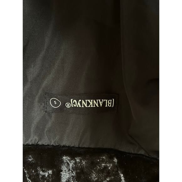 NEW Blank NYC Crushed Velvet Black Puffer Jacket size Small - Picture 6 of 8